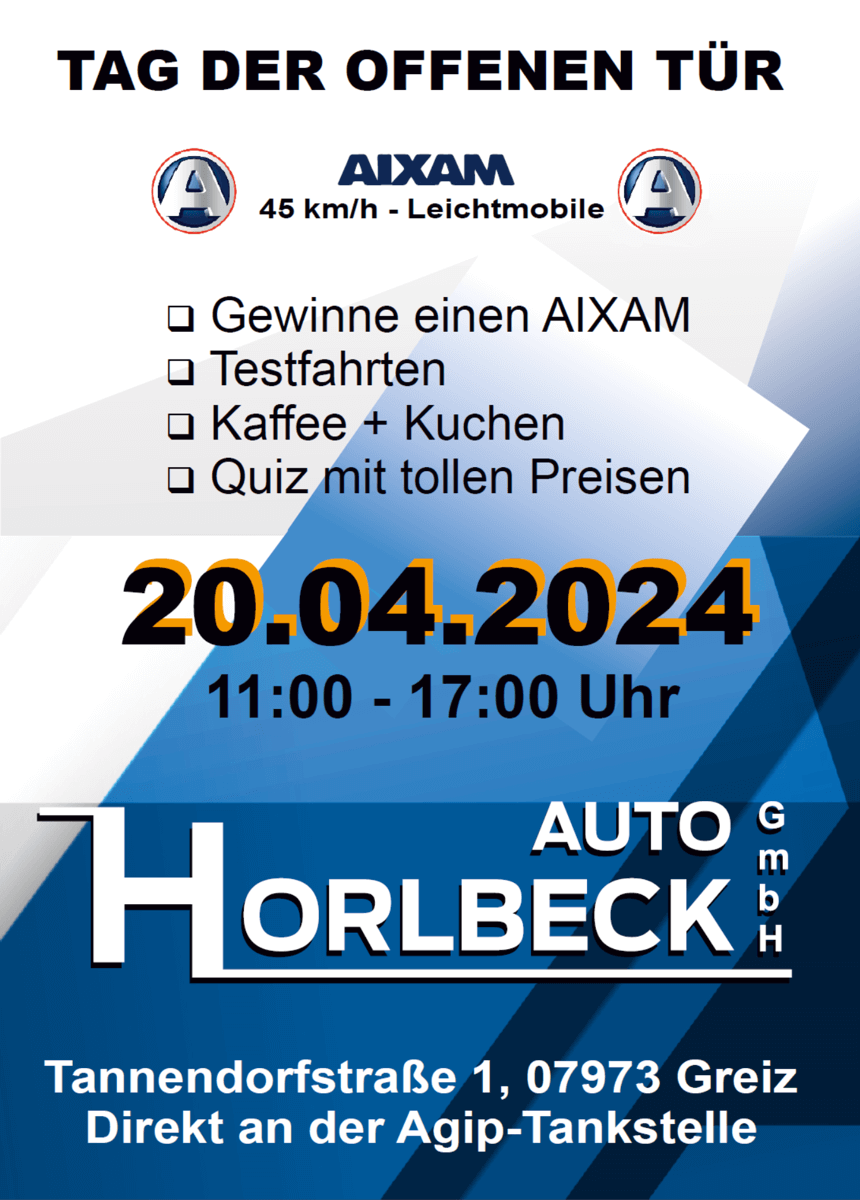 Autohaus Horlbeck - AIXAM - Tag der offenen Tür